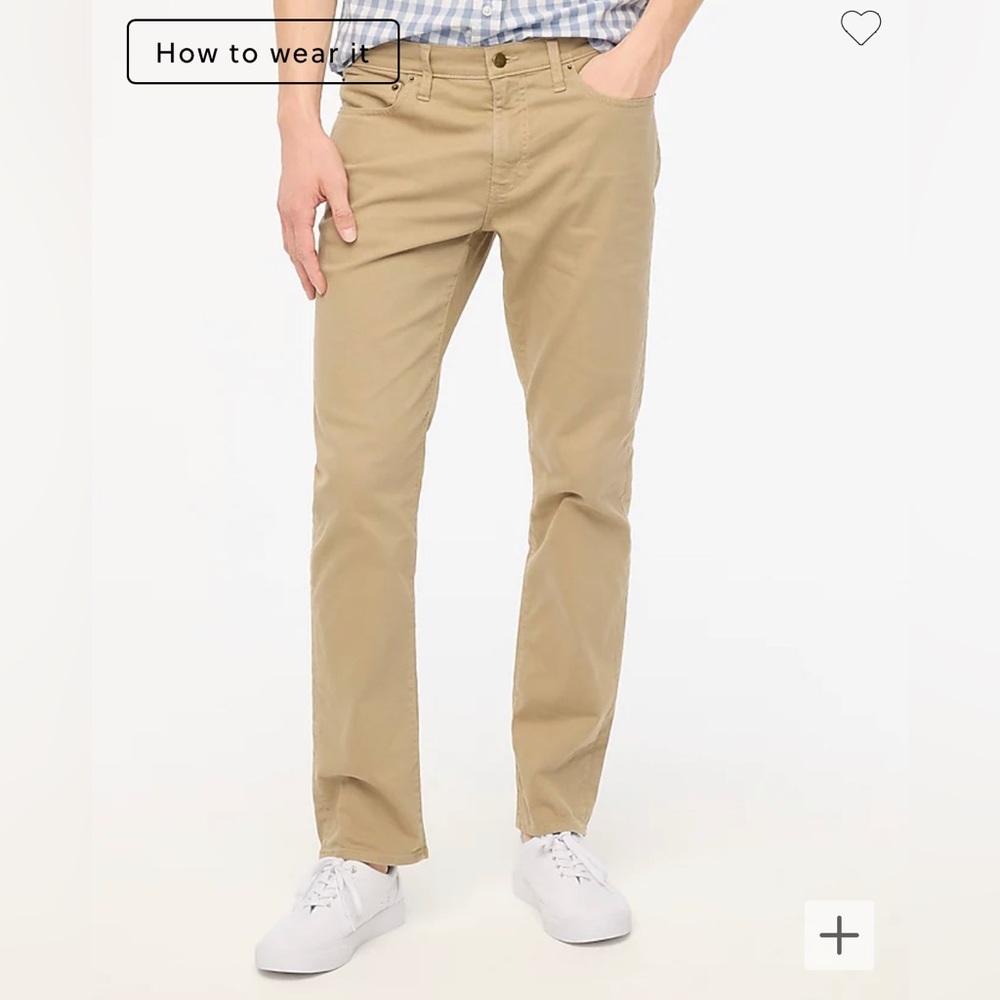 Jcrew OLIVE GREEN Slim Flex Five Pocket Pant - Size 30W/32L